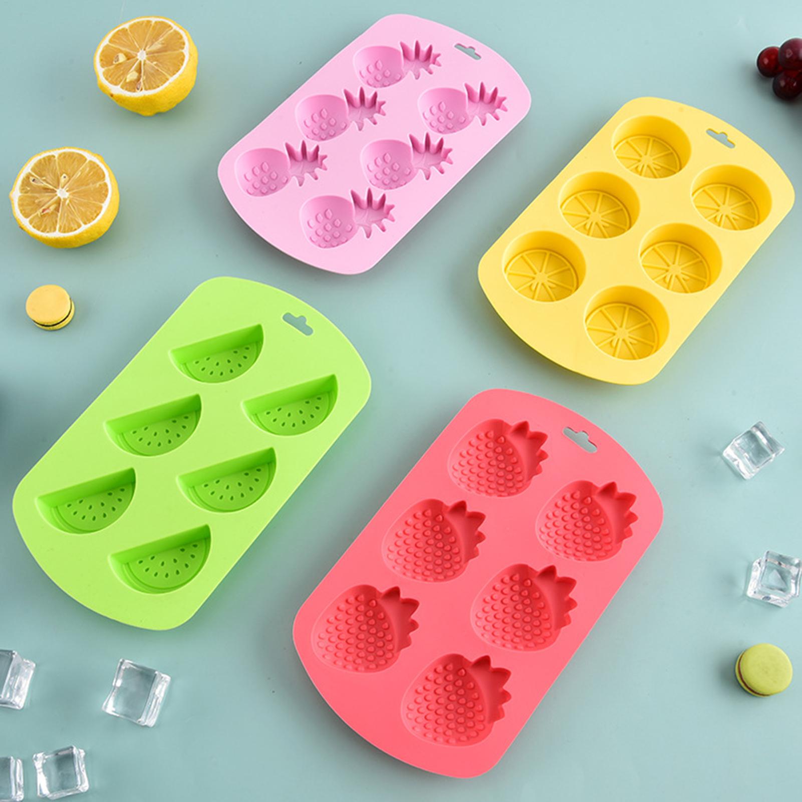 Gummy Candy - 6 Bölmeli Meyve Şekilli Silikon Şeker
